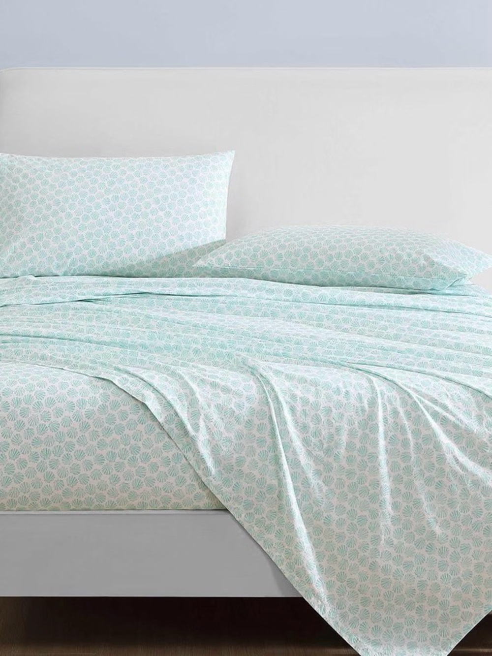 Laura Ashley Soft Mint Margate Shell-Print Full Bedding Set - Picture 9 of 10